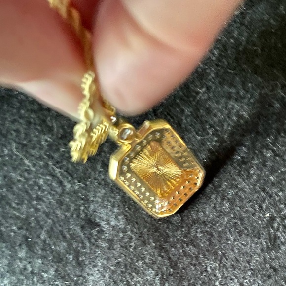 💥S Monogrammed S925 Gold Tone Twist 20” Necklace💥 NIB - Picture 5 of 8